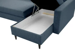 Narożniki|Exline Narożnik z 2 pojemnikami ciemnoniebieski POLLY