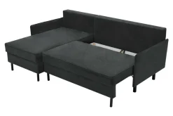 Narożniki|Exline Narożnik z 2 pojemnikami ciemnoszary NELLY