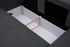 Narożniki|Fresh Narożnik z 2 pojemnikami grafitowy NESSI prawy