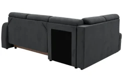 Fresh Narożnik z 2 pojemnikami grafitowy NESSI lewy