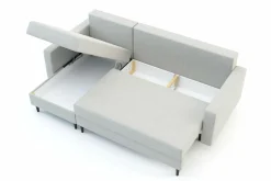 Narożniki|Exline Narożnik z 2 pojemnikami jasnoszary POLLY