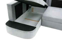 Narożniki|Fresh Narożnik z 2 pojemnikami jasnoszary NESSI lewy