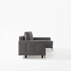 Narożniki| Narożnik z 2 pojemnikami szary LIVI prawy