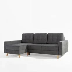 Narożniki| Narożnik z 2 pojemnikami szary LIVI lewy