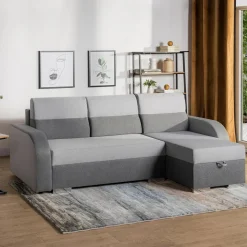 Narożnik z 2 pojemnikami szary DUO