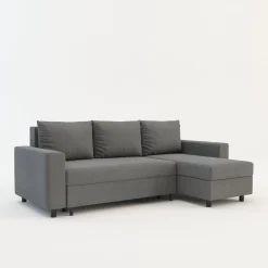 IMPERIAL-MEBLE (D.C.M. FRESH) Narożnik z 2 pojemnikami szary MEDIO