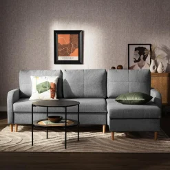 Narożniki| Narożnik z 2 pojemnikami szary NEGRO