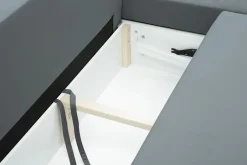 Narożnik z 2 pojemnikami szary MELI