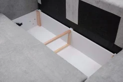 Fresh Narożnik z 2 pojemnikami taupe NESSI prawy