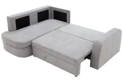 Fresh Narożnik z 2 pojemnikami taupe NESSI lewy