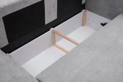 Fresh Narożnik z 2 pojemnikami taupe NESSI lewy