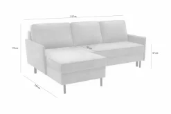 Exline Narożnik z 2 pojemnikami taupe NELLY