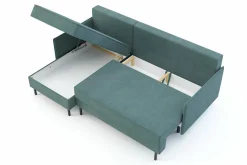 Exline Narożnik z 2 pojemnikami zielony NELLY