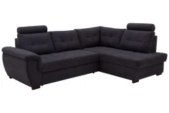 Narożniki|Exline Narożnik z 2 zagłówkami ciemnoszary FALCO prawy