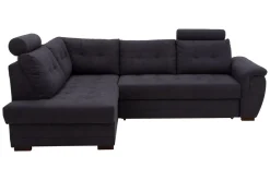 Narożniki|Exline Narożnik z 2 zagłówkami ciemnoszary FALCO lewy