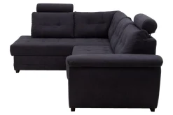 Narożniki|Exline Narożnik z 2 zagłówkami ciemnoszary FALCO lewy