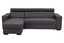 Narożniki|Exline Narożnik z ekoskóry ciemnoszary MATRIX