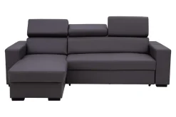 Narożniki|Exline Narożnik z ekoskóry ciemnoszary MATRIX