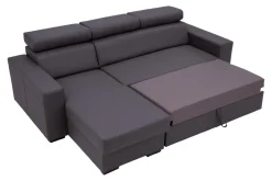 Narożniki|Exline Narożnik z ekoskóry ciemnoszary MATRIX