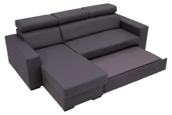 Narożniki|Exline Narożnik z ekoskóry ciemnoszary MATRIX