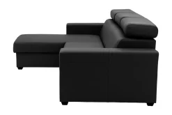 Exline Narożnik z ekoskóry czarny MATRIX