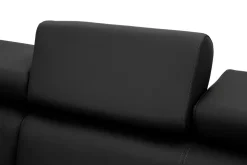 Exline Narożnik z ekoskóry czarny MATRIX