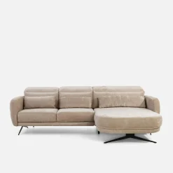 Narożniki|Werdomo Narożnik z elektryczną regulacją głębokości beżowy BARILLO S prawy