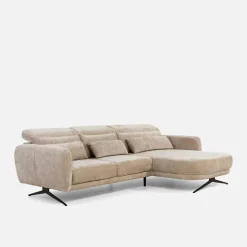 Narożniki|Werdomo Narożnik z elektryczną regulacją głębokości beżowy BARILLO S prawy