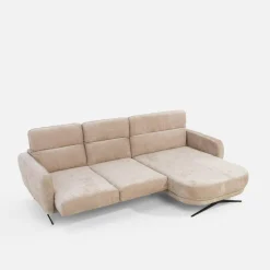 Narożniki|Werdomo Narożnik z elektryczną regulacją głębokości beżowy BARILLO S prawy