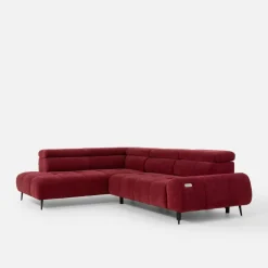 Narożniki|Werdomo Narożnik z elektryczną regulacją siedziska burgundowy MAVEL L lewy