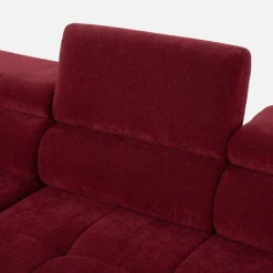 Narożniki|Werdomo Narożnik z elektryczną regulacją siedziska burgundowy MAVEL L lewy