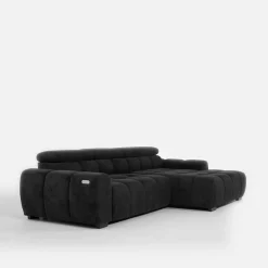 Narożniki|Werdomo Narożnik z elektryczną regulacją siedziska ciemnoszary BULL S prawy