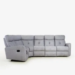 Narożniki| Narożnik z funkcją relaksu szary MILA lewy