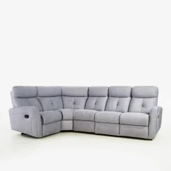 Narożniki| Narożnik z funkcją relaksu szary MILA lewy