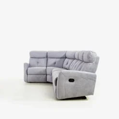 Narożniki| Narożnik z funkcją relaksu szary MILA lewy