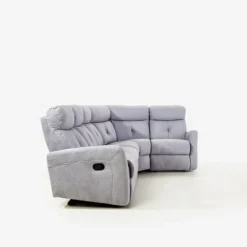 Narożnik z funkcją relaksu szary MILA prawy