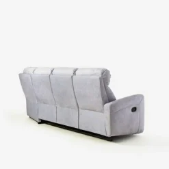 Narożnik z funkcją relaksu szary MILA prawy