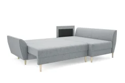 Narożniki|Fresh Narożnik z funkcją spania ciemnoszary MONACO