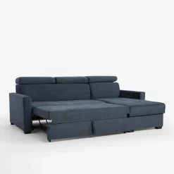 Narożniki|Exline Narożnik z funkcją spania szaroniebieski FEN