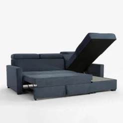 Narożniki|Exline Narożnik z funkcją spania szaroniebieski FEN