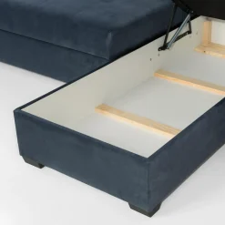 Narożniki|Exline Narożnik z funkcją spania szaroniebieski FEN