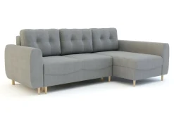 Fresh Narożnik z funkcją spania szary TENDER prawy