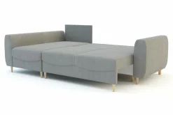 Narożniki|Fresh Narożnik z funkcją spania szary TENDER lewy