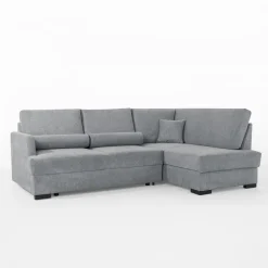 FN Design Narożnik z podnoszonym oparciem szary ELTON prawy