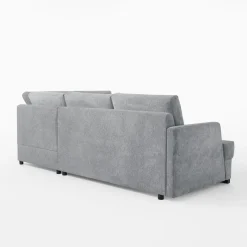 FN Design Narożnik z podnoszonym oparciem szary ELTON prawy