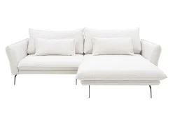 Narożniki|FN Design Narożnik z poduszkami dekoracyjnymi biały perłowy MANDELLO PLUS prawy