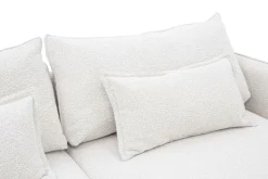 Narożniki|FN Design Narożnik z poduszkami dekoracyjnymi biały perłowy MANDELLO PLUS prawy