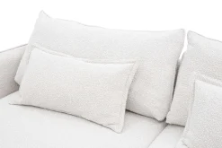 FN Design Narożnik z poduszkami dekoracyjnymi biały perłowy MANDELLO PLUS lewy