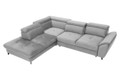 Narożniki|Instilo Narożnik z regulacją zagłówków jasnoszary MAROLA prawy