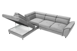 Narożniki|Instilo Narożnik z regulacją zagłówków jasnoszary MAROLA prawy